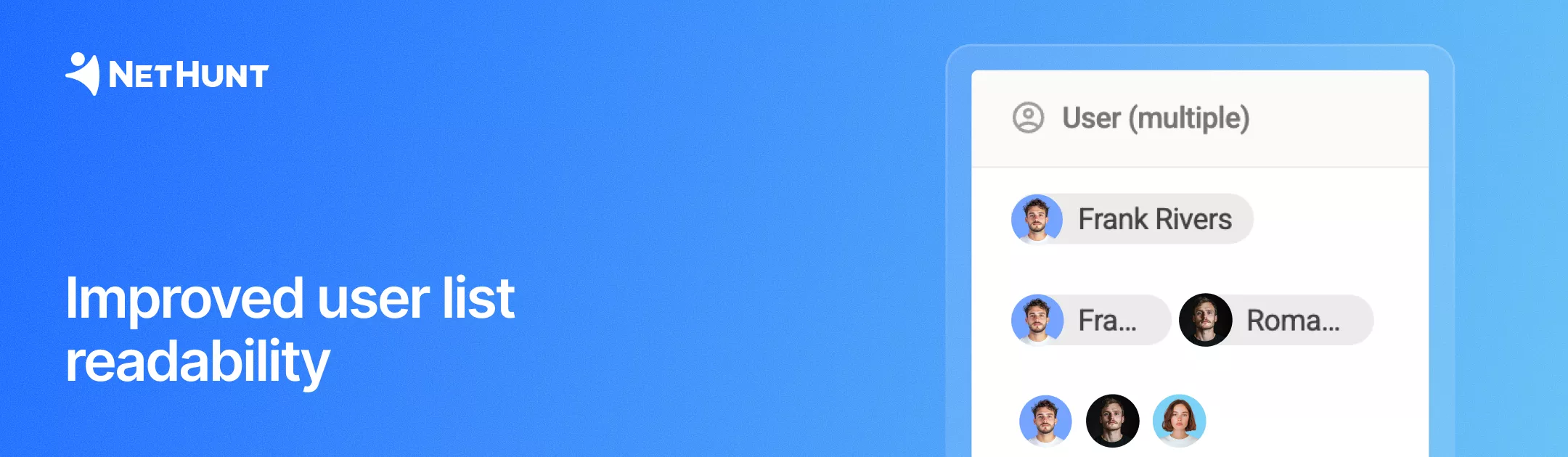 NetHunt CRM - Easier navigation through user lists
