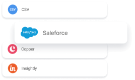 Import your CRM data directly<br> from Salesforce to NetHunt CRM>