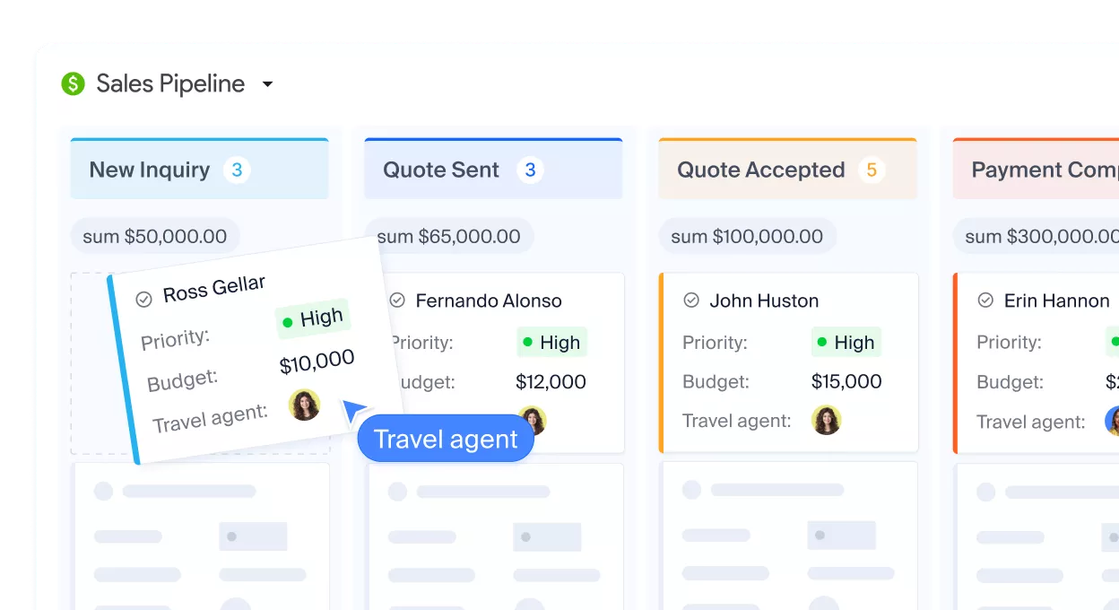 NetHunt CRM for independent travel advisors
