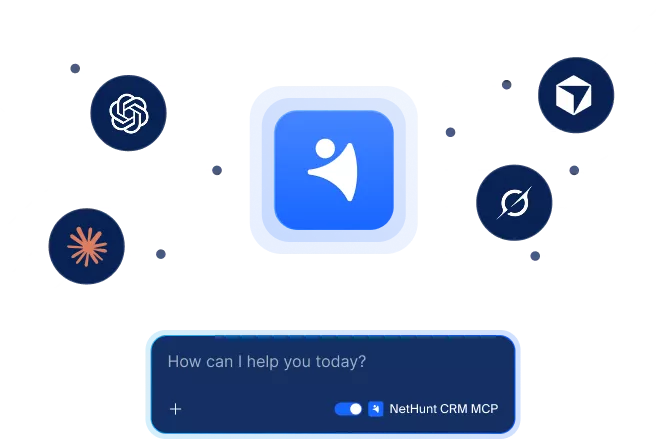 NetHunt AI CRM: Ai Assistant updating a deal in the sales pipeline.